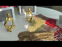 4 mm Dia tessuto in alluminio metallo stoffa da seghe Antiwear Decor Partition Cladding