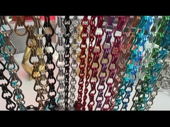 Tenda per porta zanzariera con catena in alluminio color sabbia da 11 mm 23 mm antiusura