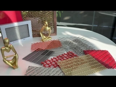 Pareti divisorie pannelli di rete di filo tessuto decorativo AISI 316L colore naturale