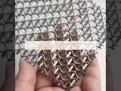 12 mm Warp Pitch Decorative Wire Grilles Diametro della trama 3,15 mm Fogli di maglia metallica