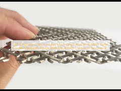 SS316 Matrice di tessuto a colori naturali pannello di maglia decorativa per maglie di tessuto architettonico resistente alla corrosione