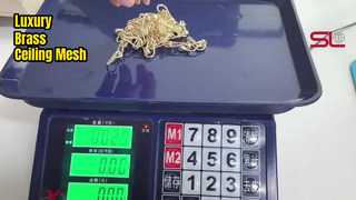 Decorazione del soffitto in rete ad anello in ottone