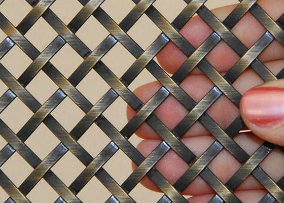 Tessuti decorativi d'ottone placcati oggetto d'antiquariato di acciaio inossidabile della maglia 3.0m per le divisioni