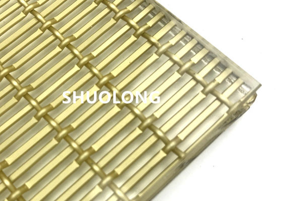 Vetro ossidato di Mesh Gold Color For Sandwich del cavo laminato vetro di alluminio