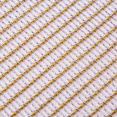 Metallo decorativo Mesh Anodizing Surface Treatment di resistenza della corrosione di colore dell'oro