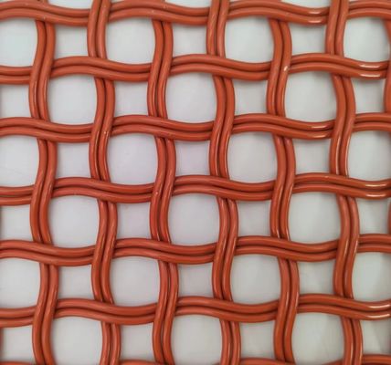Arancione 5 mm Griglia di acciaio inossidabile architettonica Larghezza 0,6 m-2,4 m