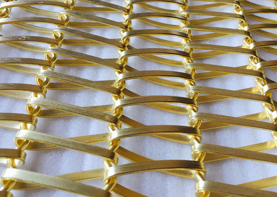 filo di rame Mesh Screen Decorative Facade Triangle della divisione di 12mm