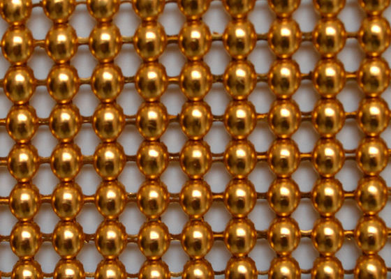 Panno metallico PVD Mesh Fabric di alluminio dello zecchino della facciata 2mm della decorazione