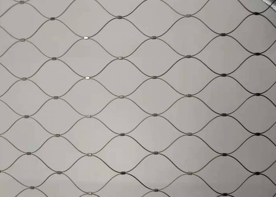 7x7 Antifire Mesh Steel Rope Fence tessuto a mano 60x60mm per l'inferriata della scala