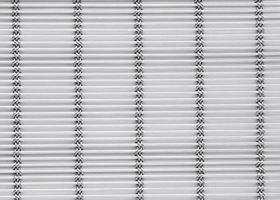 facciata architettonica di Mesh Curtain Natural Color Woven MetalFabric dell'acciaio inossidabile di 120m x di 6m