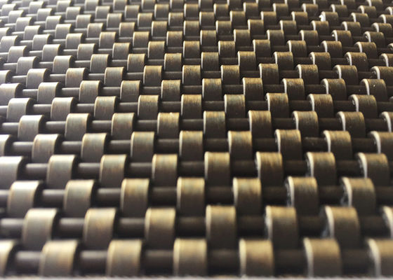 metallo architettonico Mesh Stainless Steel Bronze Color di 4mm per il tessuto dei soffitti