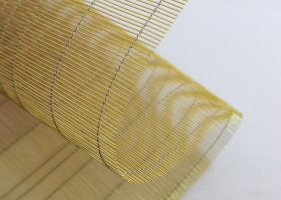 Cavo tessuto d'ottone architettonico Mesh For Laminated Glass, colore dell'oro