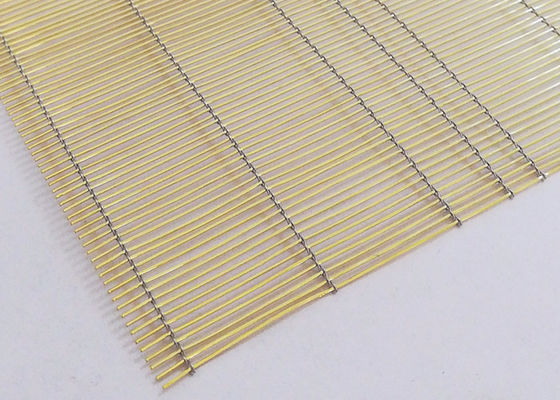 Cavo tessuto d'ottone architettonico Mesh For Laminated Glass, colore dell'oro
