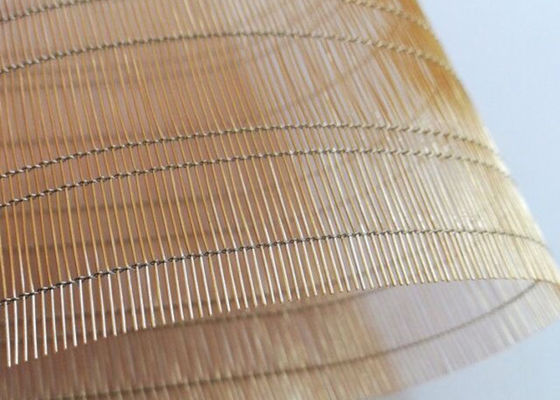 Cavo laminato di vetro bronzeo riciclato Mesh Art Copper Woven di colore 70%
