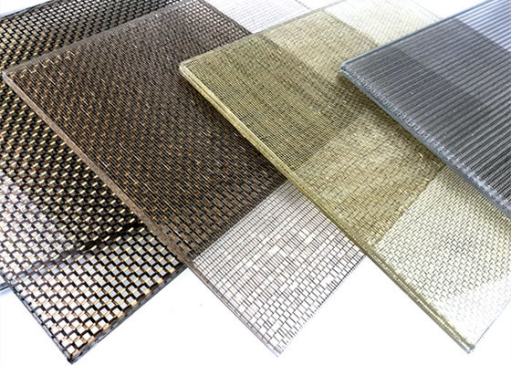 Cavo laminato di vetro bronzeo riciclato Mesh Art Copper Woven di colore 70%