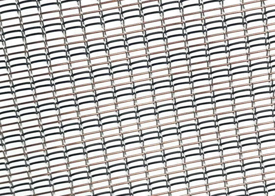 Vetro blu decorativo di lusso di colore con metallo Mesh Interlayer Plain Woven