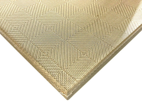 Art Brass Woven Metal Glass ha laminato la rete metallica 0.5mm
