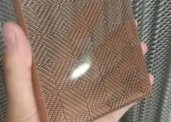 Art Brass Woven Metal Glass ha laminato la rete metallica 0.5mm