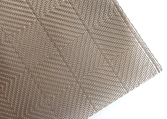 Art Brass Woven Metal Glass ha laminato la rete metallica 0.5mm