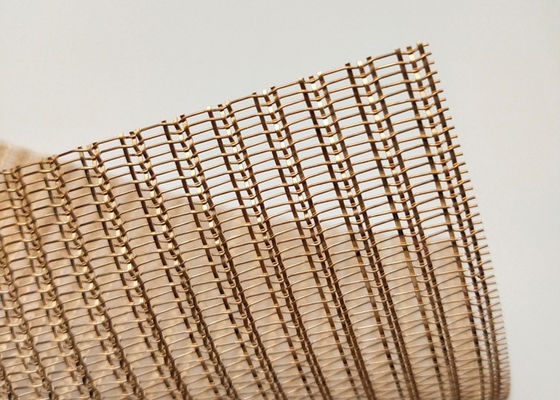 piano laminato di vetro di Mesh Decorative Shine Bronze Copper tre del cavo di 0.6mm