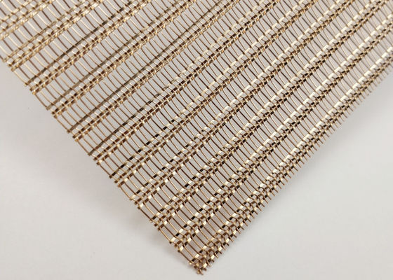 piano laminato di vetro di Mesh Decorative Shine Bronze Copper tre del cavo di 0.6mm