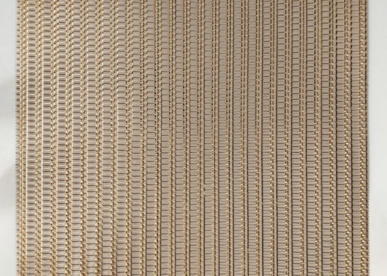 piano laminato di vetro di Mesh Decorative Shine Bronze Copper tre del cavo di 0.6mm