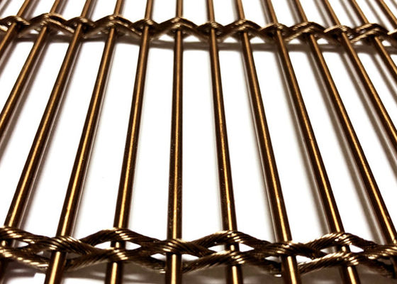 Acciaio inossidabile Mesh For Facade architettonico di Rose Golden Flexible Cable Wire