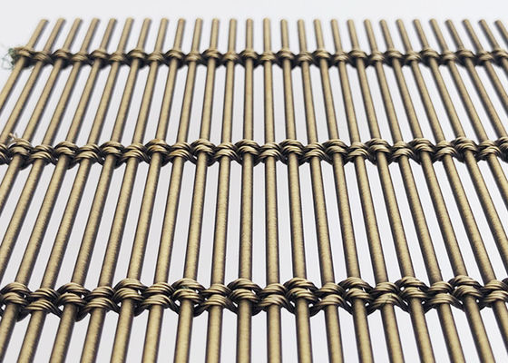 Ss316 metallo tessuto architettonico d'ottone antico Mesh Flexible Builing Facade Wire