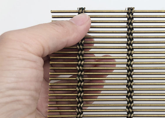Ss316 metallo tessuto architettonico d'ottone antico Mesh Flexible Builing Facade Wire