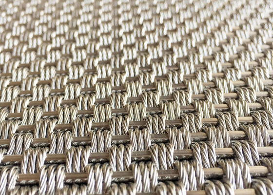 Coperture di colonna d'acciaio architettoniche 5.5mm decorative di Mesh Flexible Metal Woven For