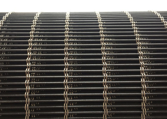 Acciaio inossidabile di costruzione nero Mesh Cable Metal architettonico della facciata 120m x 6m