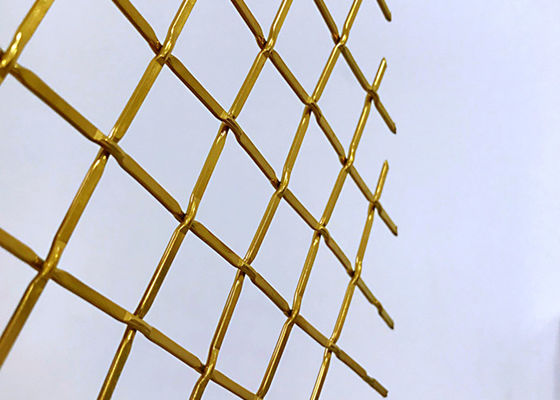 Governo tessuto architettonico di Mesh For Stainless Steel Fabrics del metallo di colore dell'oro di 83%