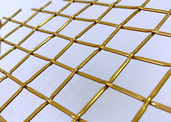 Governo tessuto architettonico di Mesh For Stainless Steel Fabrics del metallo di colore dell'oro di 83%