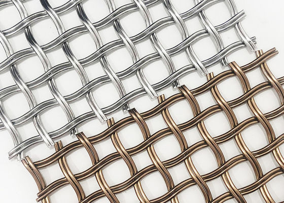 Schermo architettonico di Mesh Gold Color Decorative Wire del metallo di spazio all'aperto di 52%