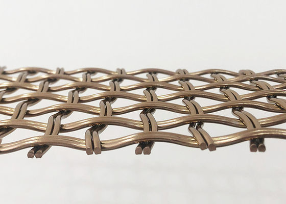 Schermo architettonico di Mesh Gold Color Decorative Wire del metallo di spazio all'aperto di 52%