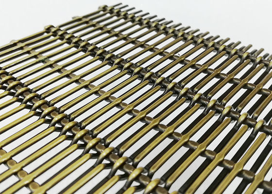 acciaio inossidabile architettonico d'ottone antico Mesh For Wall Cladding di lunghezza di 3m
