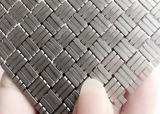 304SS 1.8mm Mesh Panels For Elevator Cab d'acciaio tessuto decorativo