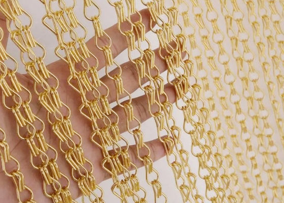 Erosione decorativa della tenda della mosca della porta del collegamento a catena di ISO9000 2.0mm resistente