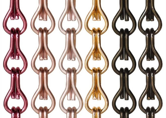 Lo schermo di alluminio della mosca del peso leggero di Brown 1.5mm incatena i colori assortiti decorativi