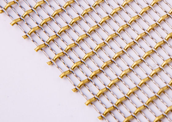 Mobilia tessuta decorativa 36m di Mesh Woven Metal Mesh For del cavo del cavo d'ottone