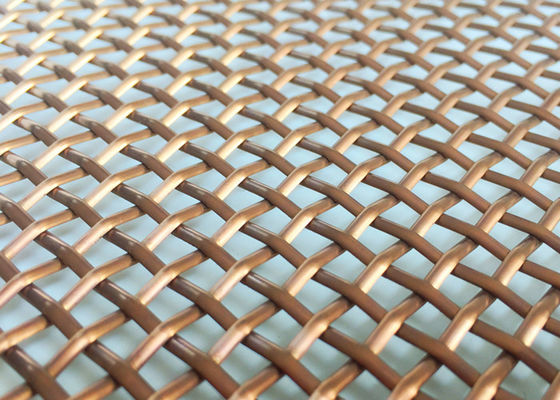 Colore di rame rotondo laminato di vetro del cavo della rete metallica di acciaio inossidabile mezzo per il vetro Tempered