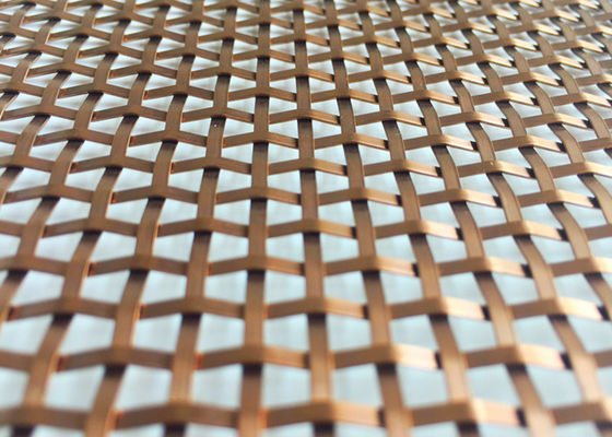 Colore di rame rotondo laminato di vetro del cavo della rete metallica di acciaio inossidabile mezzo per il vetro Tempered