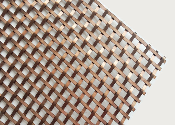 Colore di rame rotondo laminato di vetro del cavo della rete metallica di acciaio inossidabile mezzo per il vetro Tempered