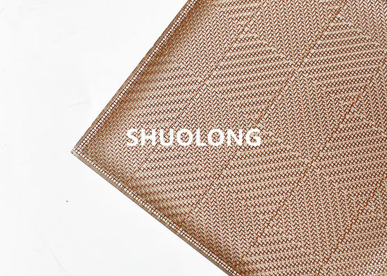 Tessuto di Mesh Copper Flexible Woven Metal del cavo laminato vetro bronzo per decorativo