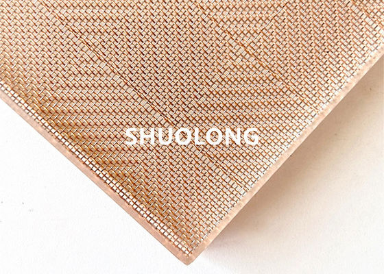 Tessuto di Mesh Copper Flexible Woven Metal del cavo laminato vetro bronzo per decorativo