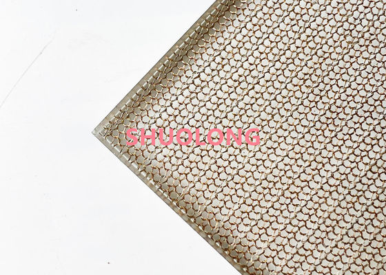 Il rame fine ha laminato la progettazione decorativa di vetro di Mesh Fabric For Architecture And