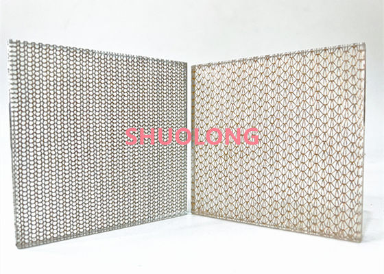 Il rame fine ha laminato la progettazione decorativa di vetro di Mesh Fabric For Architecture And