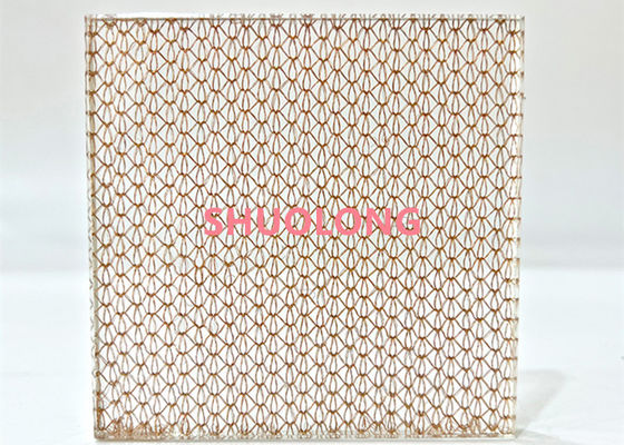 Il vetro bronzo ha laminato il cavo Mesh Copper Weave Metal Fabric per la progettazione interna