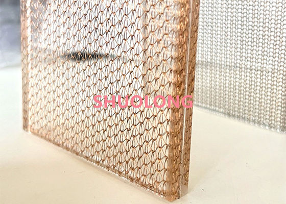 Il vetro bronzo ha laminato il cavo Mesh Copper Weave Metal Fabric per la progettazione interna