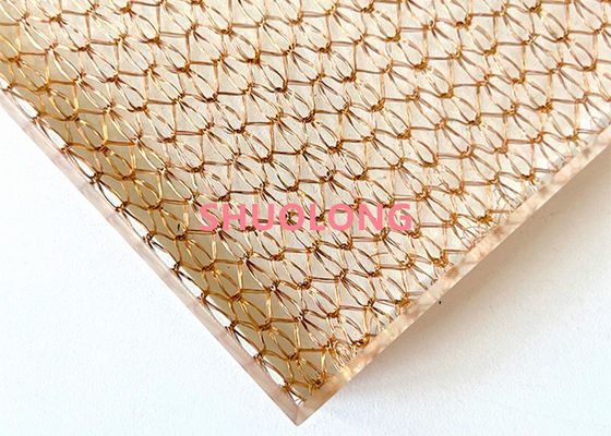 Il vetro bronzo ha laminato il cavo Mesh Copper Weave Metal Fabric per la progettazione interna